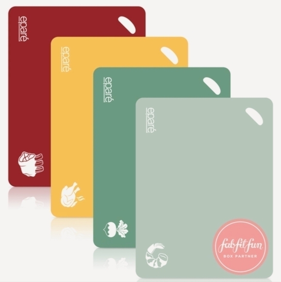 epare' set of 4 multicolor cutting boards NIP - Picture 2 of 8